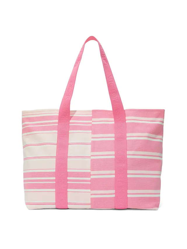 Heritage Stripe Canvas Tote Bag