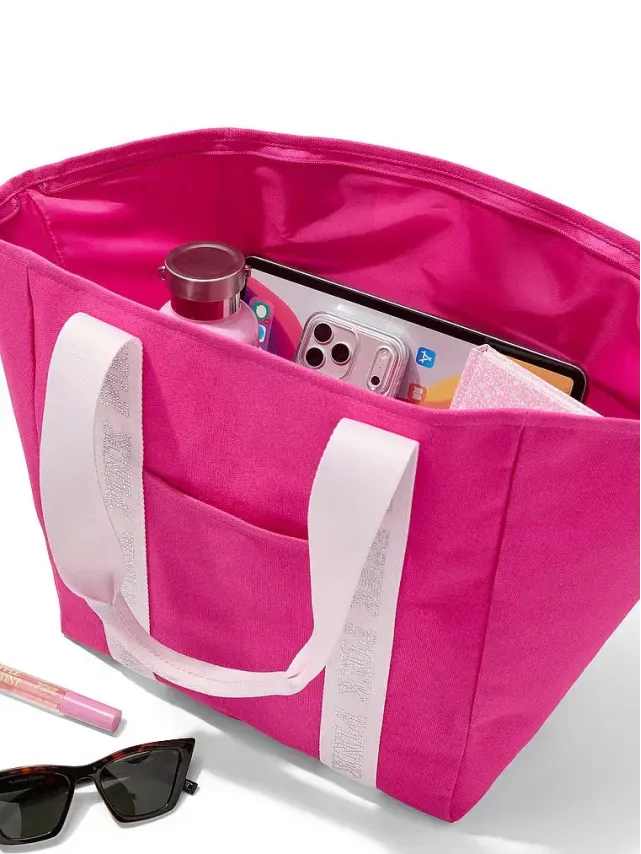 PINK Canvas Tote Bag
