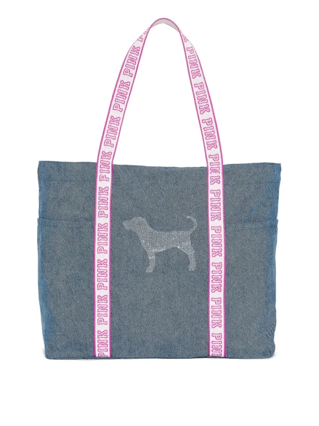 PINK Diamante Tote Bag