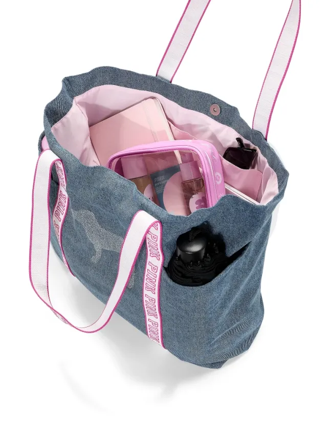 PINK Diamante Tote Bag