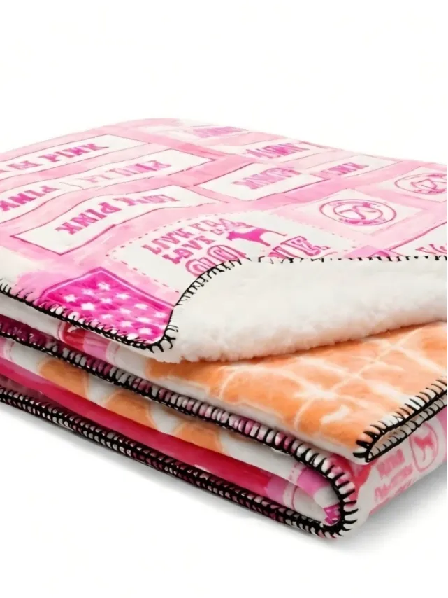 PINK Patchwork Cozy Plush Blanket
