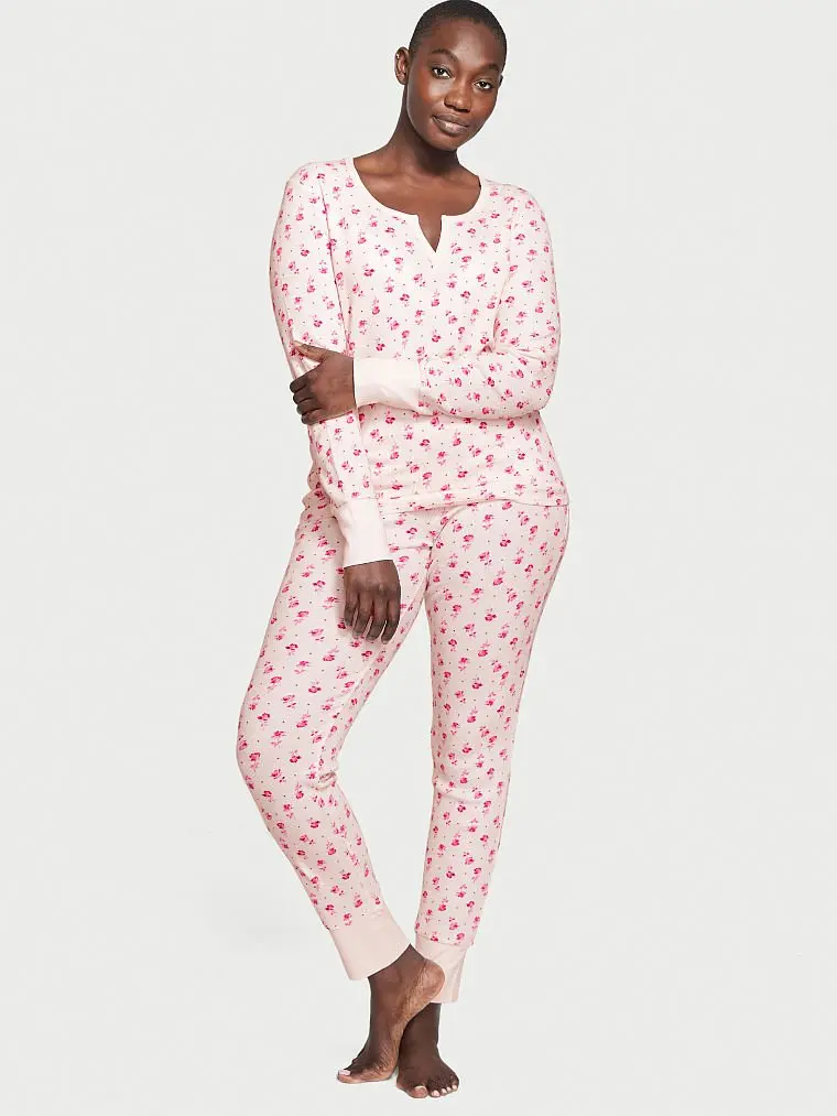 Victoria's secret thermal pj set discount