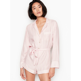 Фланелевий ромпер Pink White Stripe