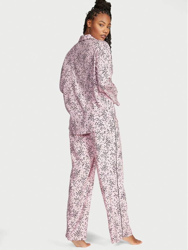 Вікторія Сікрет Flannel Long PJ Set Babydoll Tiny Hearts