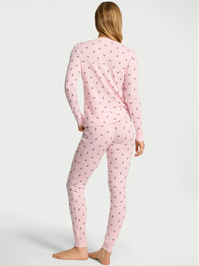 Вікторія Сікрет Cozy Pointelle Pajama Set Angel Pink