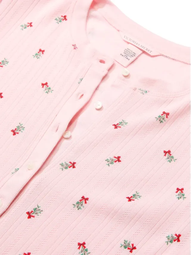 Вікторія Сікрет Cozy Pointelle Pajama Set Angel Pink