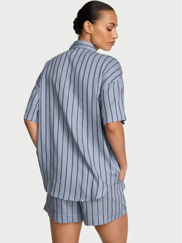 Вікторія Сікрет Modal-Cotton Short Pajama Blue Grey