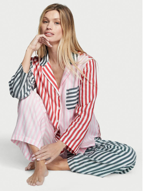 Смугаста фланелева піжама Multicolor Stripe