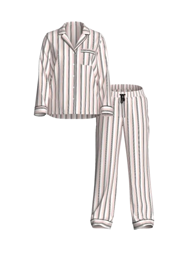 Signature Satin Pajama Set Angel Pink