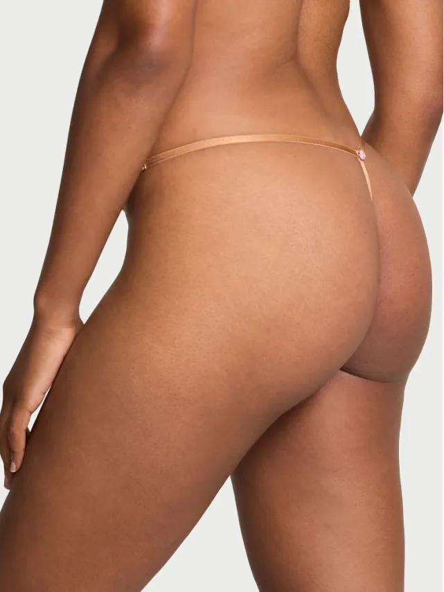 Lace Adjustable V-String Panty Toffee