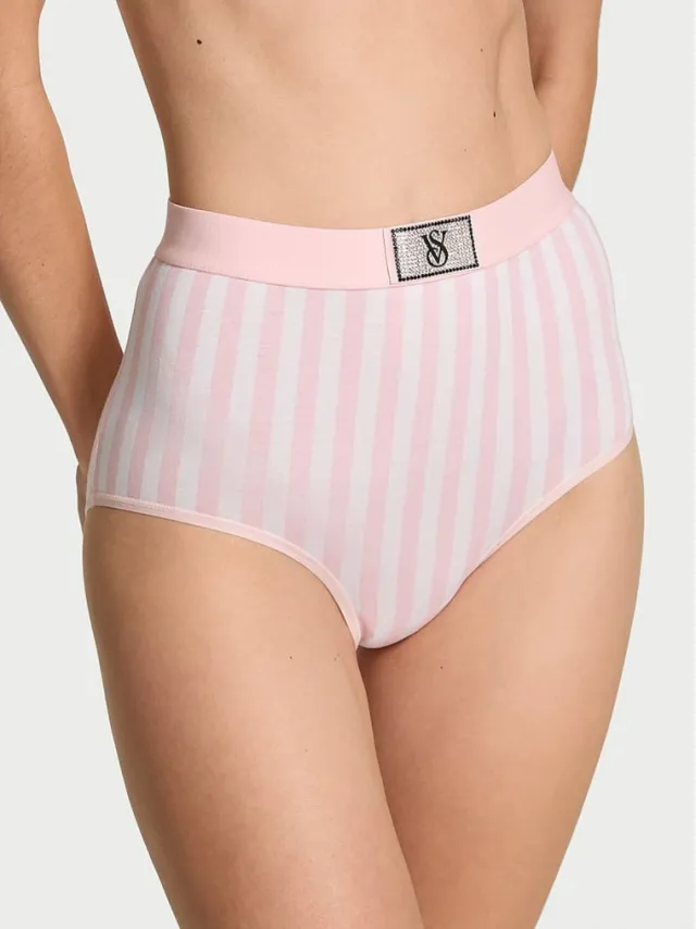 Вікторія Сікрет Logo Brief Panty Pink Stripes