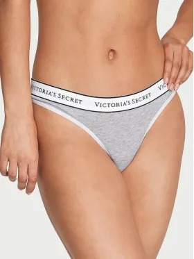 Бавовняні стрінги з логотипом Heather Grey