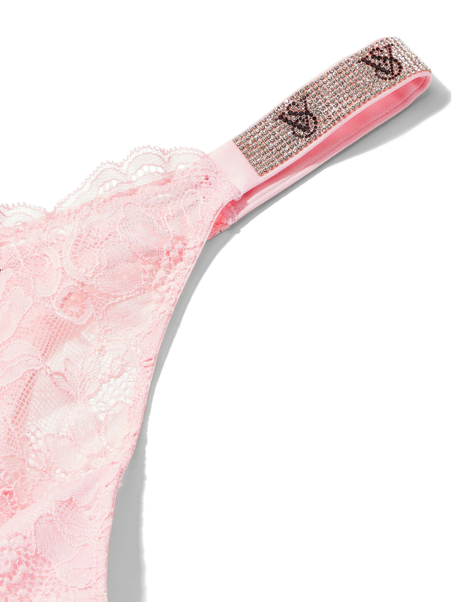 Вікторія Сікрет Shine Strap Lace Thong Panty Pretty Blossom