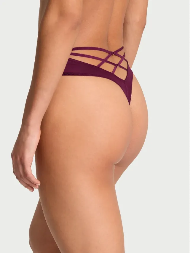 Smooth High-Waist Strappy-Back Thong Panty Kir
