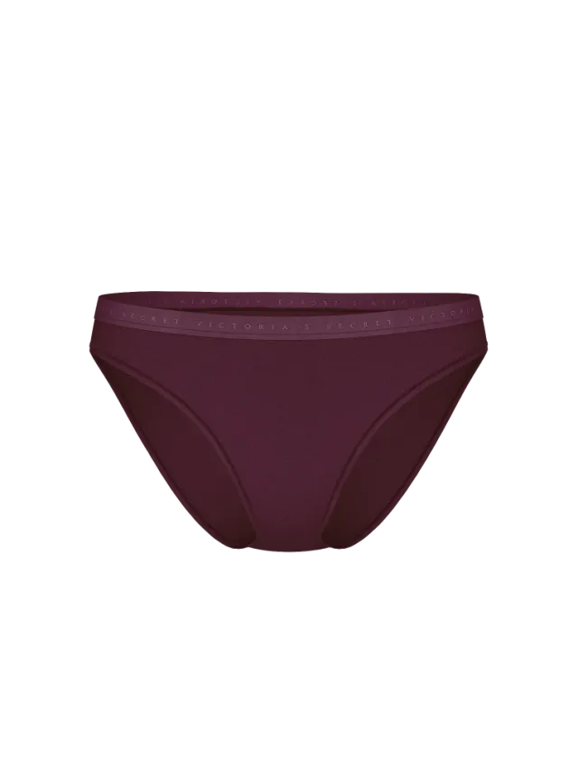 Stretch Cotton Bikini Panty Winter Wine