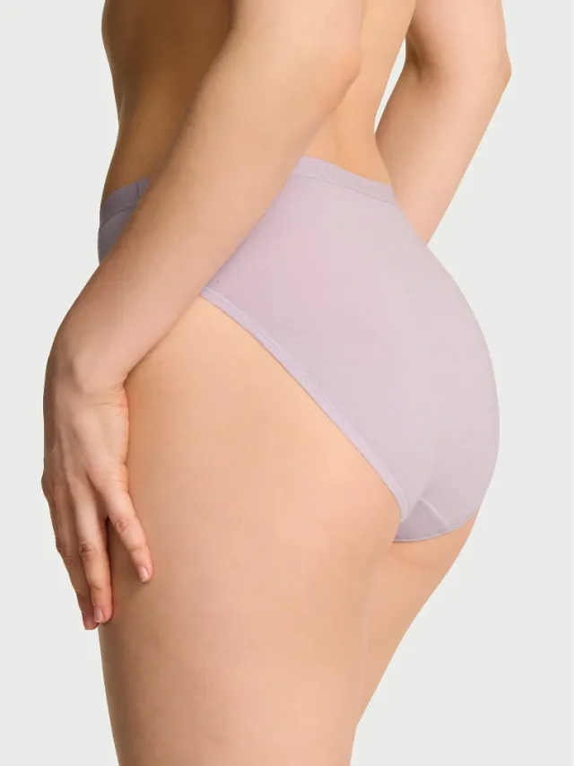 Stretch Cotton High-Leg Brief Panty Crystal Lilac