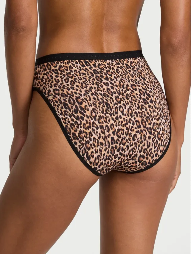 Stretch Cotton High-Leg Brief Panty Leopard