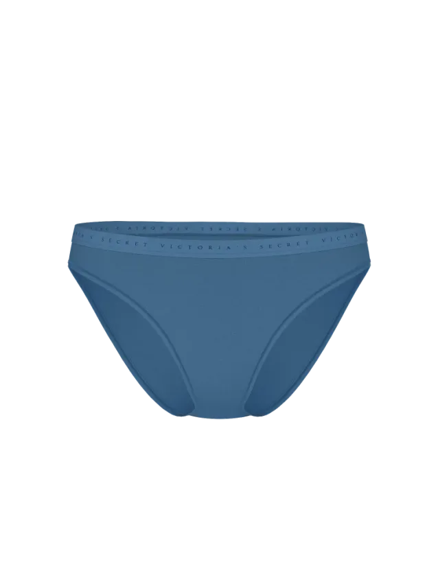 Stretch Cotton High-Leg Brief Panty Moonlight Blue