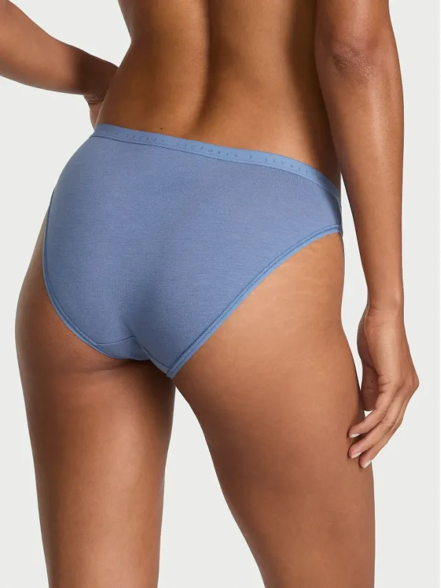 Stretch Cotton High-Leg Brief Panty Moonlight Blue