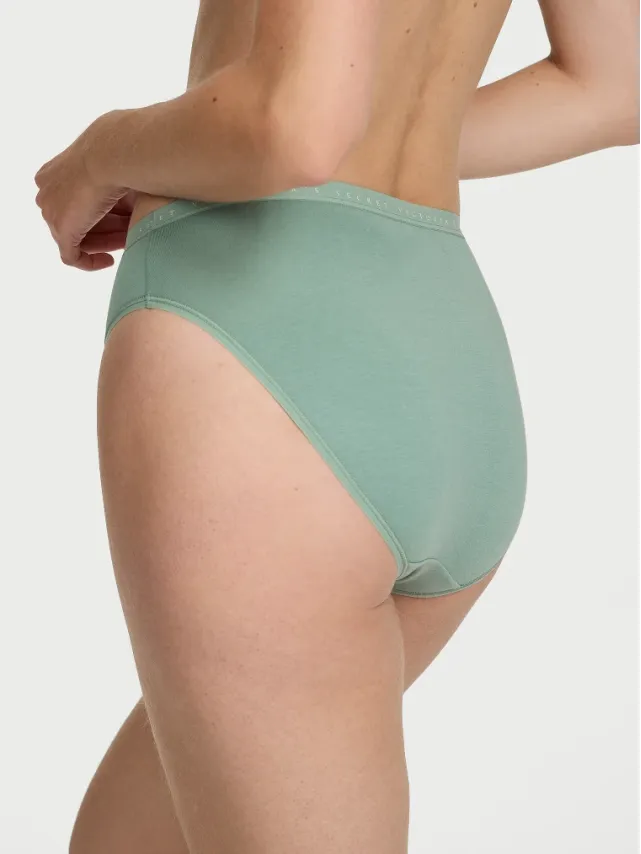 Stretch Cotton High-Leg Brief Panty Seasalt Green