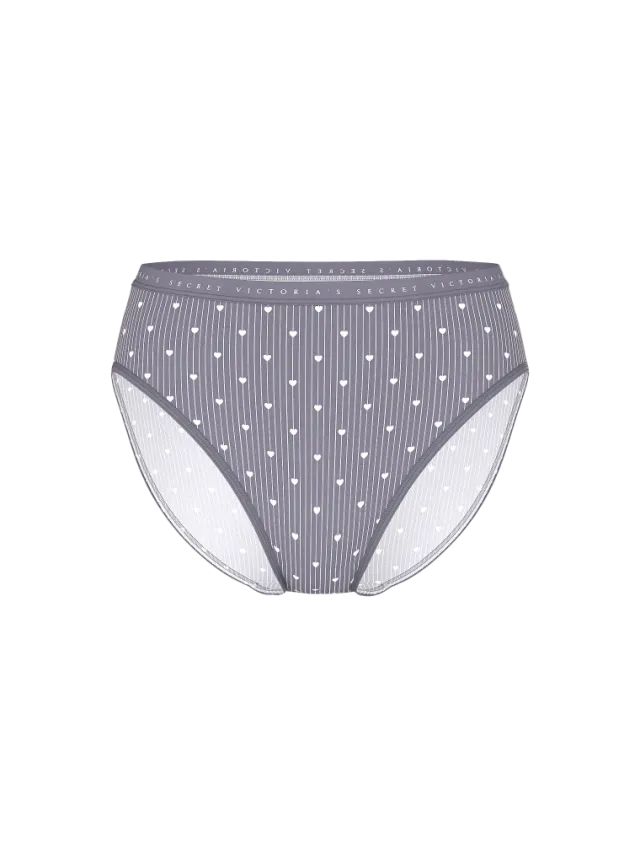 Stretch Cotton High-Leg Brief Panty Tornado Heart