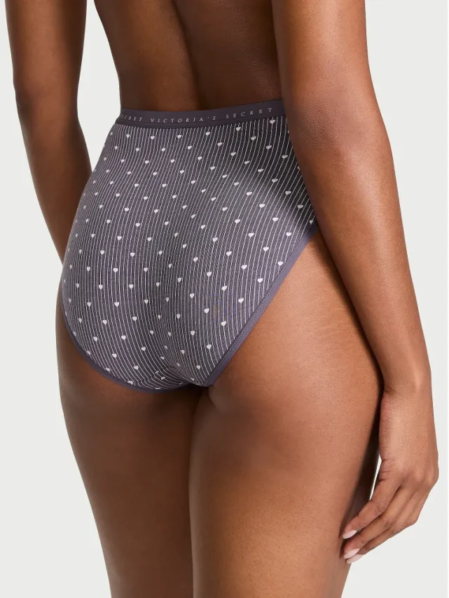 Stretch Cotton High-Leg Brief Panty Tornado Heart
