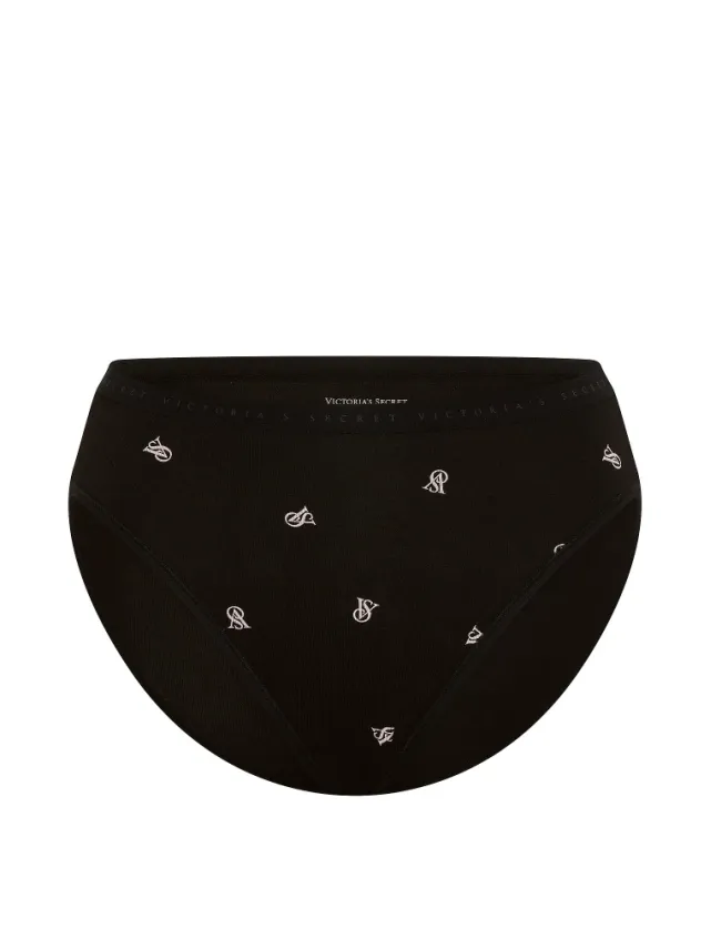 Stretch Cotton High-Leg Brief Panty Tossed Vs