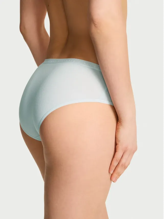Stretch Cotton Hiphugger Panty Blue Mist