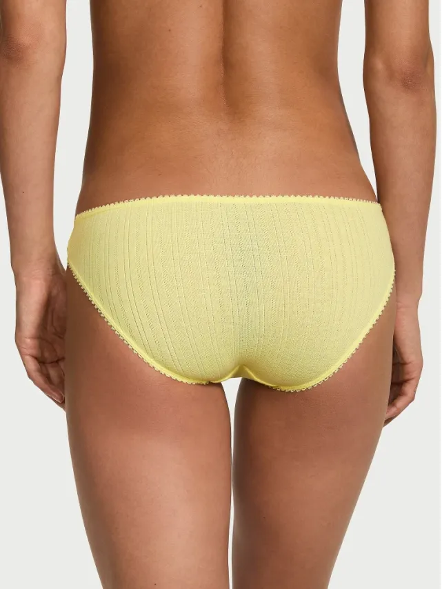 Stretch Pointelle Bikini Panty Lemonade