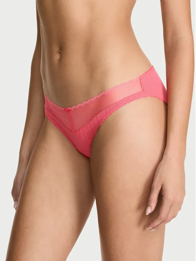 Stretch Pointelle Bikini Panty Poppy