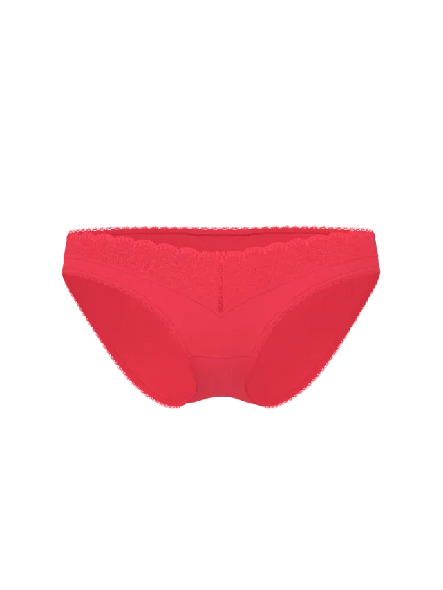 Stretch Pointelle Bikini Panty Poppy