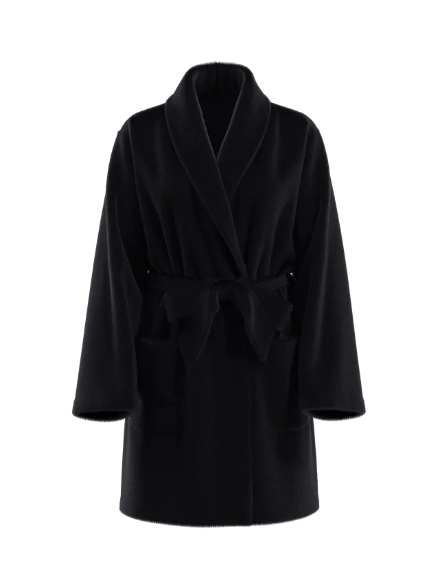 Черный плюшевый халат Victoria's Secret