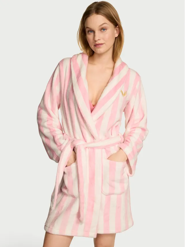 Полосатый плюшевый халат Victoria's Secret